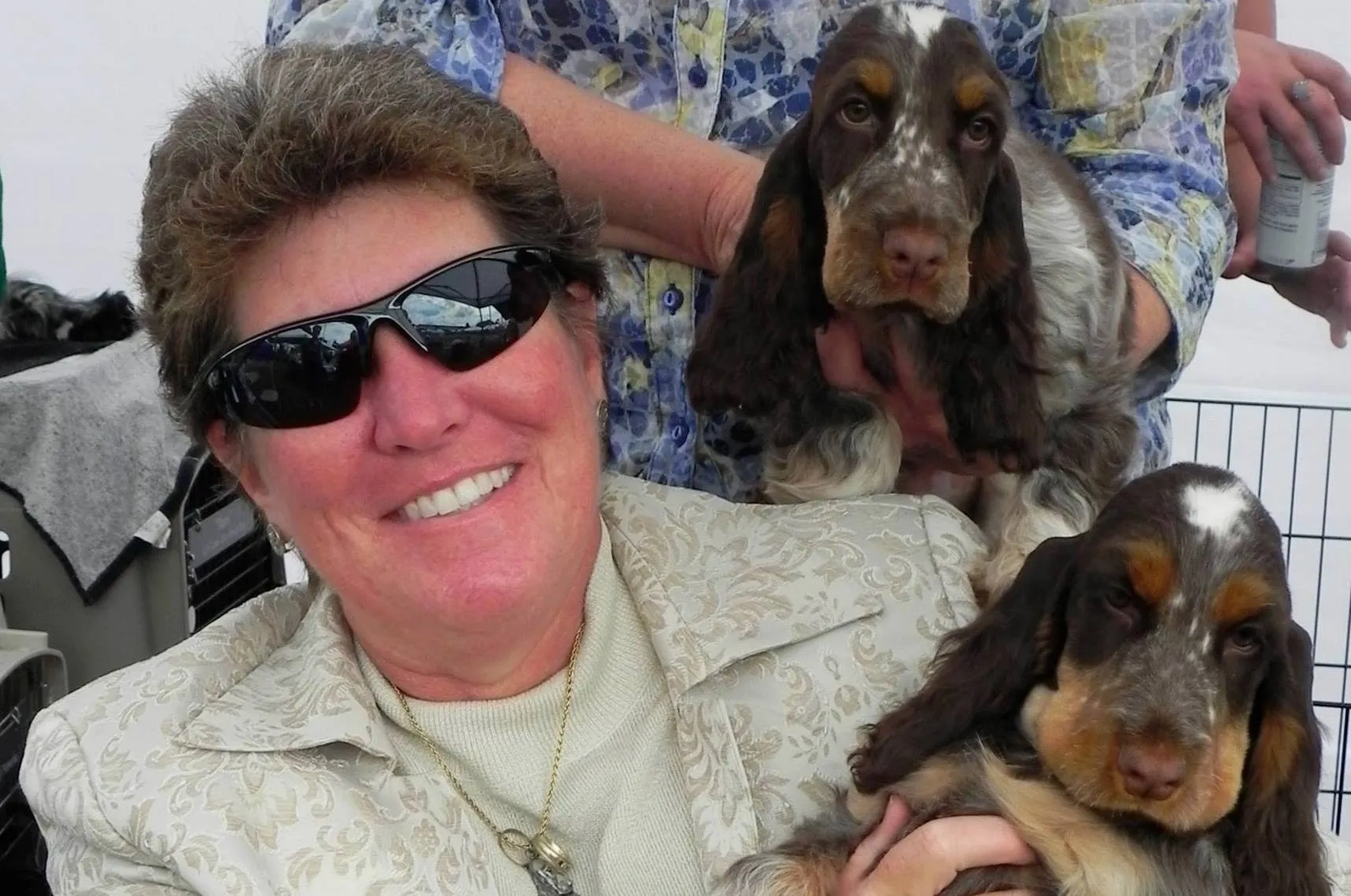 Vickie Profile pic A woman with sunglasses and a dog